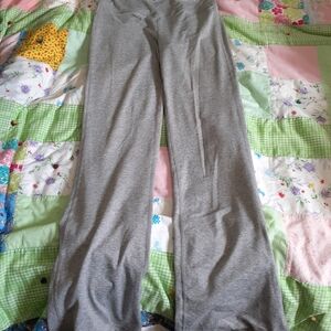 Gray Wide-Leg Yoga Pants (Size Medium)